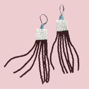 HANDMADE GLASS EARRINGS | Mini Beacon Handwoven Small Batch Earrings in Fusion
